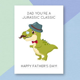 Funny Dinosaur Pun Fars dag Card Kort