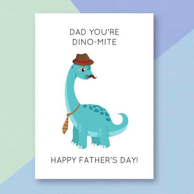 Funny Dinosaur Pun Fars dag Card Kort (Skapare uppladdad)
