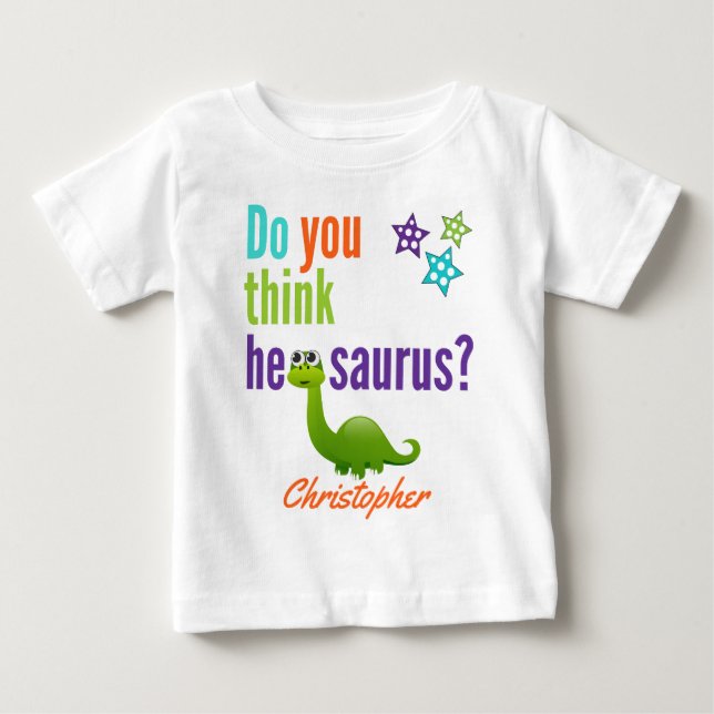 Funny Dinosaur Quote Colorful T Shirt (Framsida)