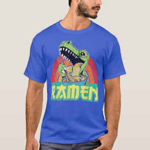Funny Dinosaur Ramen Cute Anime Trex japansk Rame T Shirt