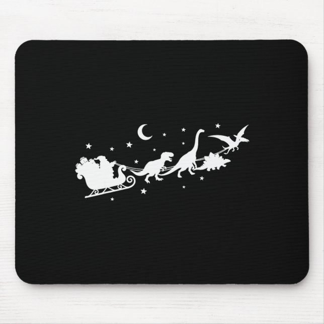 Funny Dinosaur Santa Sleigh Xmas Pajamas For Famil Musmatta (Framsidan)