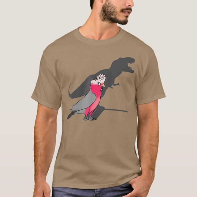 Funny Dinosaur shadow Tre rosebreasted Galah T Shirt (Framsida)