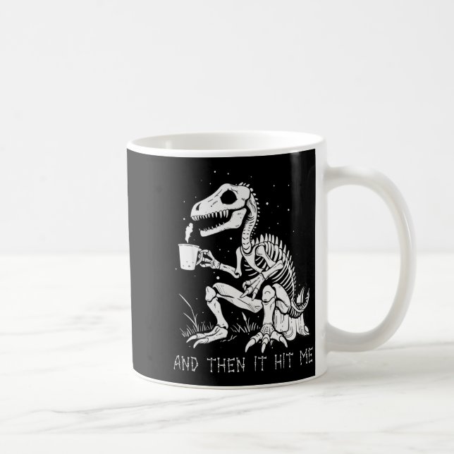 Funny Dinosaur Skeleton Costume Goth Men Women Hal Kaffemugg (Höger)