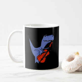 Funny Dinosaur Spelar Cello Kaffemugg