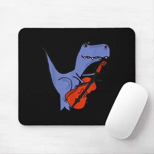 Funny Dinosaur Spelar Cello Musmatta (Med mus)