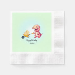 Funny dinosaur straw Cart Birthday boys party Pappersservett