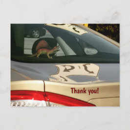 Funny Dinosaur Tack Postcard Vykort