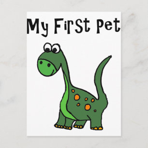 Funny Dinosaur Tecknad säger Min första pet Vykort