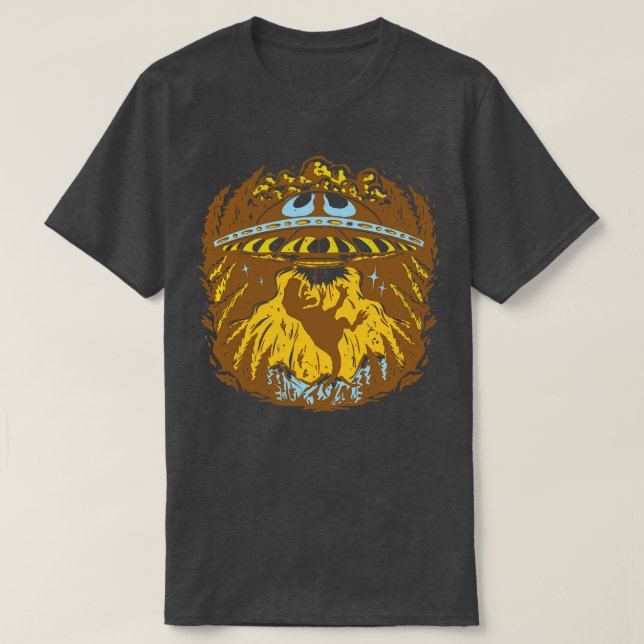 Funny Dinosaur Tee Retro Vintage Abduction (Design framsida)