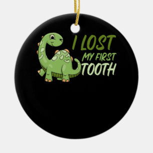 Funny Dinosaur Tooth Fairy Kids T Rex I Lost My Fi Julgransprydnad Keramik