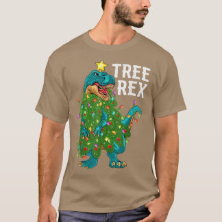 Funny Dinosaur Träd Re Julafton Ljus T re Dinosaur Shirt
