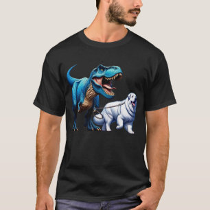 Funny Dinosaur Underbar Pyrenees Walking Hund älsk T Shirt
