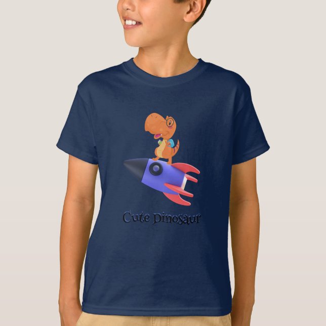 Funny dinosauriraketer tillbaka 2 Skolans Födelsed T Shirt (Framsida)