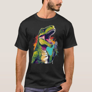 Funny Dinosaurs Songster for Musican and Songwrite T Shirt