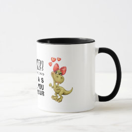 Funny Dinosaurs Valentindag Gift Mugg