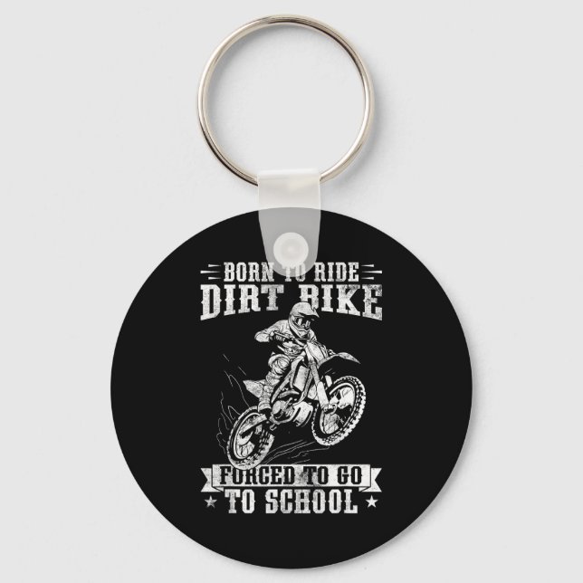 Funny Dirt Bike Art For Boys Girls Motocross Dirt  Nyckelring (Framsida)