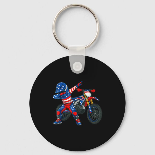 Funny Dirt Bike Art Rider Motocross Motorcycle Dir Nyckelring (Framsida)