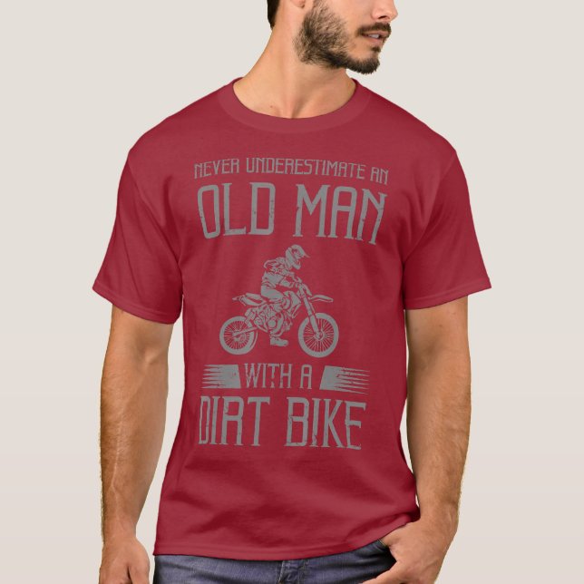 Funny Dirt Bike Gift för Motocross Älskare Far T Shirt (Framsida)