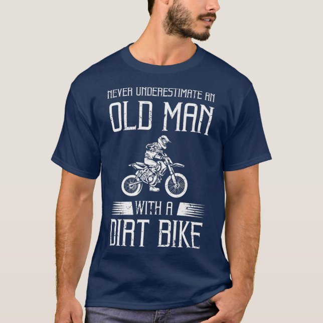 Funny Dirt Bike Gift för Motocross Älskare Far T Shirt (Framsida)