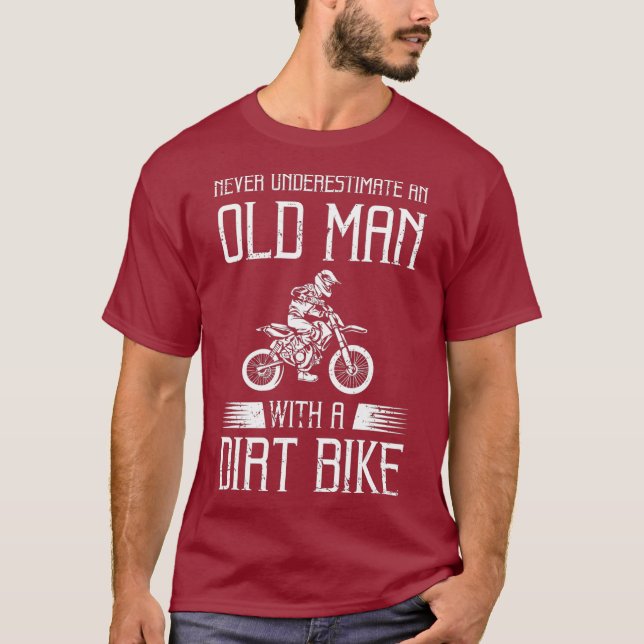 Funny Dirt Bike Gift för Motocross Älskare Far T Shirt (Framsida)