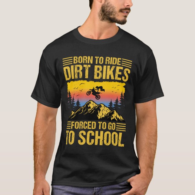 Funny Dirt Bike Motocross Enduro Extreme Biker T Shirt (Framsida)