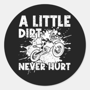 Funny Dirt Bike Motocross Riding Runt Klistermärke