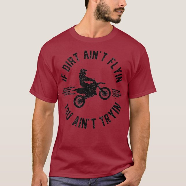 Funny Dirt Bike-tillbehör MX Apparel Däck T Shirt (Framsida)