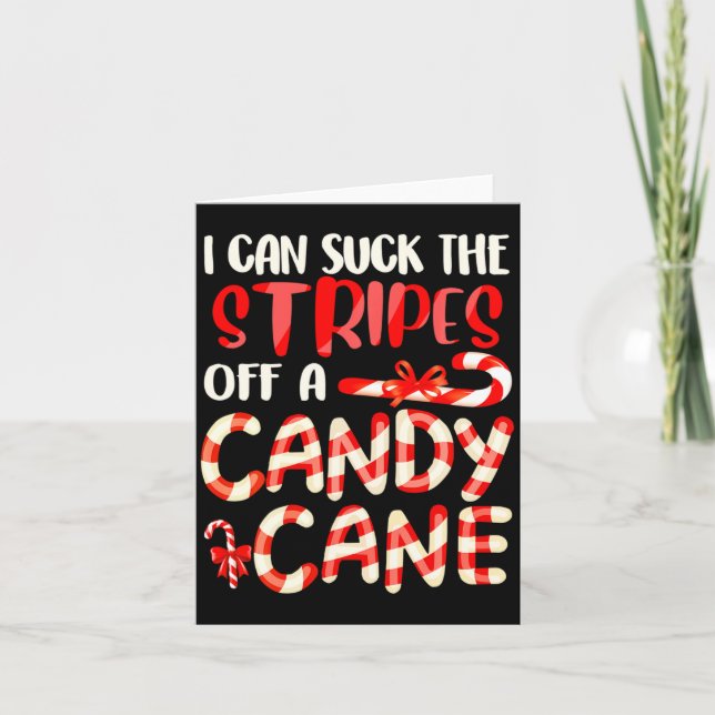 Funny Dirty Candy Cane Christmas Hilarious Santa H Kort (Framsida)