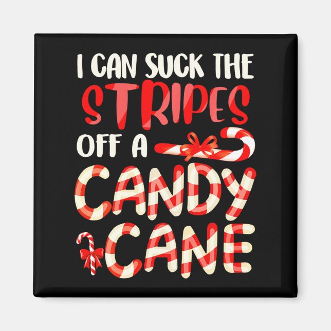 Funny Dirty Candy Cane Christmas Hilarious Santa H Magnet (Framsidan)