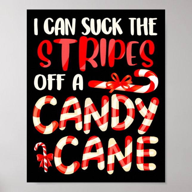 Funny Dirty Candy Cane Christmas Hilarious Santa H Poster (Framsidan)