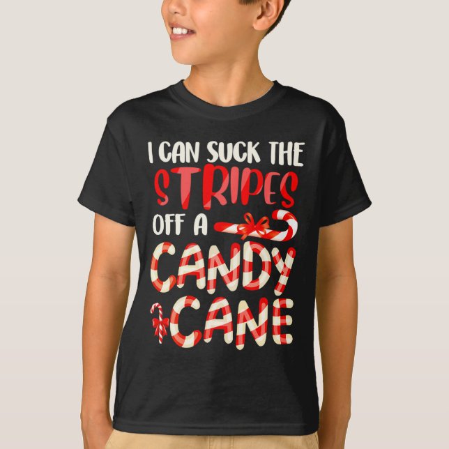 Funny Dirty Candy Cane Christmas Hilarious Santa H T Shirt (Framsida)