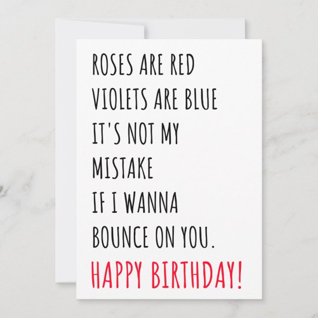 Funny Dirty Happy Birthday Card for Him Inbjudningar (Framsida)