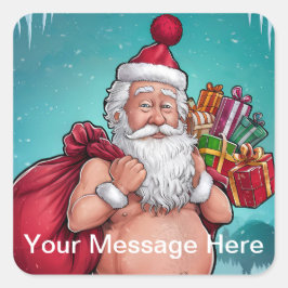 Funny Dirty julsamling Fyrkantigt Klistermärke