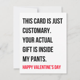 Funny Dirty Naughty Valentines day Card Julkort