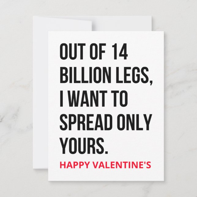 Funny Dirty Naughty Valentines day-kort och presen Julkort (Framsida)