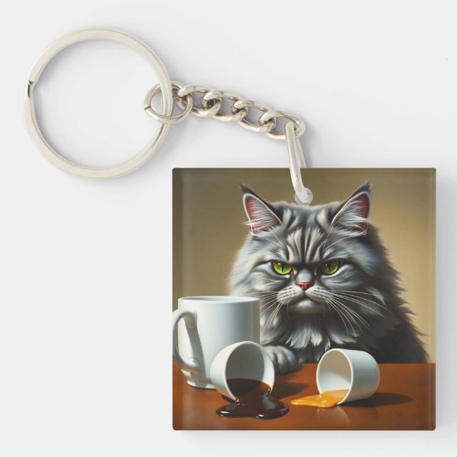 Funny Disappointed Cat With Coffee Mug (Framsidan)