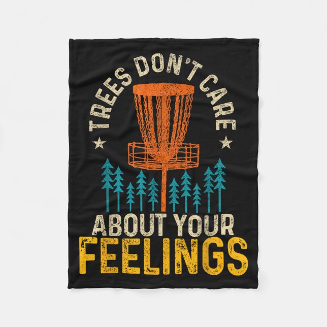 Funny Disc Golf Apparel Co. Disc Golf Trees Don't  Fleecefilt (Framsidan)