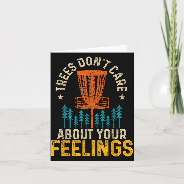 Funny Disc Golf Apparel Co. Disc Golf Trees Don't  Kort (Framsida)