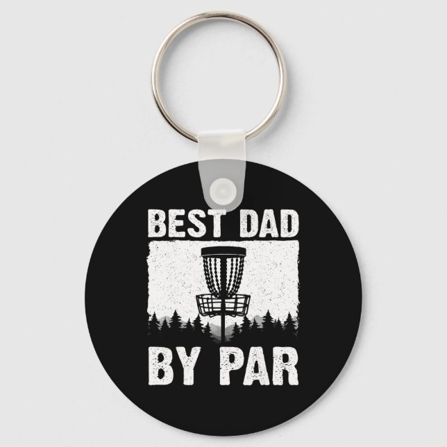 Funny Disc Golf Art For Men Dad Disc Golf Player D Nyckelring (Framsida)