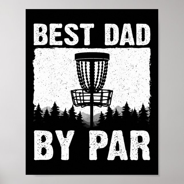 Funny Disc Golf Art For Men Dad Disc Golf Player D Poster (Framsidan)