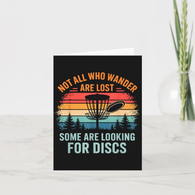 Funny Disc Golf Art For Men Women Disc Golfer Play Kort (Framsida)