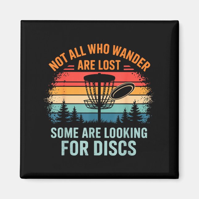 Funny Disc Golf Art For Men Women Disc Golfer Play Magnet (Framsidan)