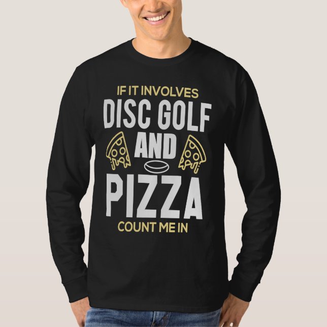 Funny Disc Golf Men's Pizza Lover Frisbee Golfer T Shirt (Framsida)