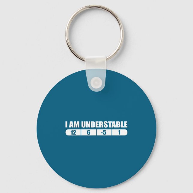 Funny Disc Golf Quote Design, I Am Understable Fri Nyckelring (Framsida)