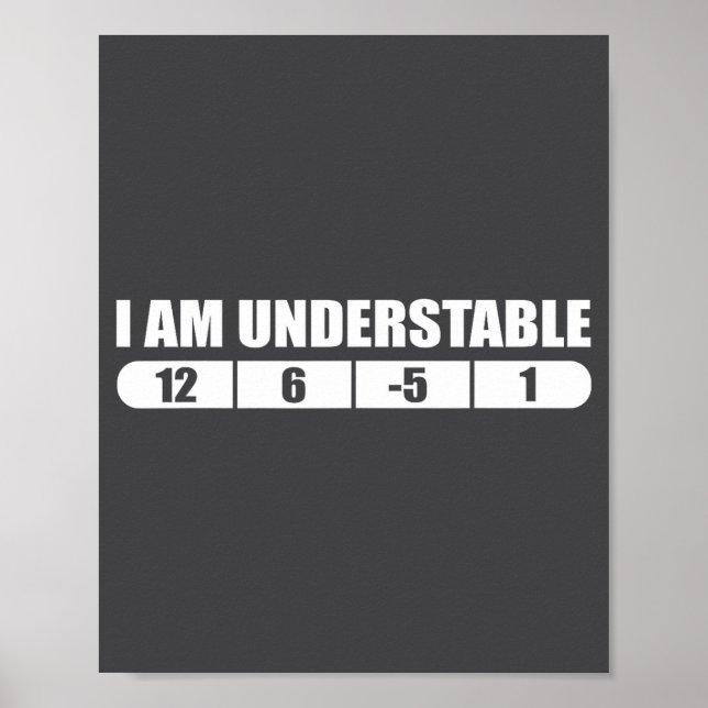 Funny Disc Golf Quote Design, I Am Understable Fri Poster (Framsidan)