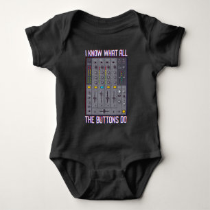 Funny Disco Techno DJ Button Mixer T Shirt