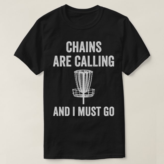 Funny Disk Golf Chains kallar Folf Frolf Manar T Shirt (Design framsida)