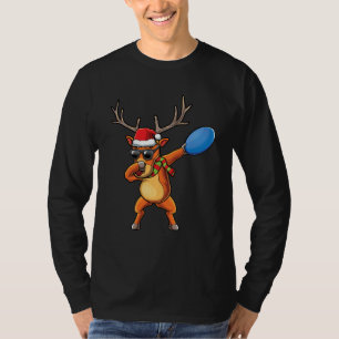 Funny Disk Golf Dabbing Reindeer Dab jul X M T Shirt