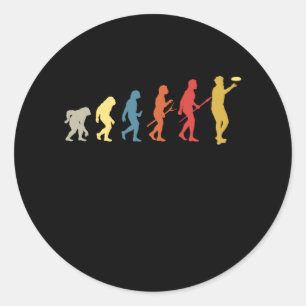 Funny Disk Golf Evolution Gift Vintage Frisbee Runt Klistermärke