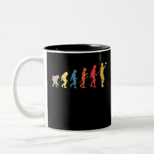 Funny Disk Golf Evolution Gift Vintage Frisbee Två-Tonad Mugg